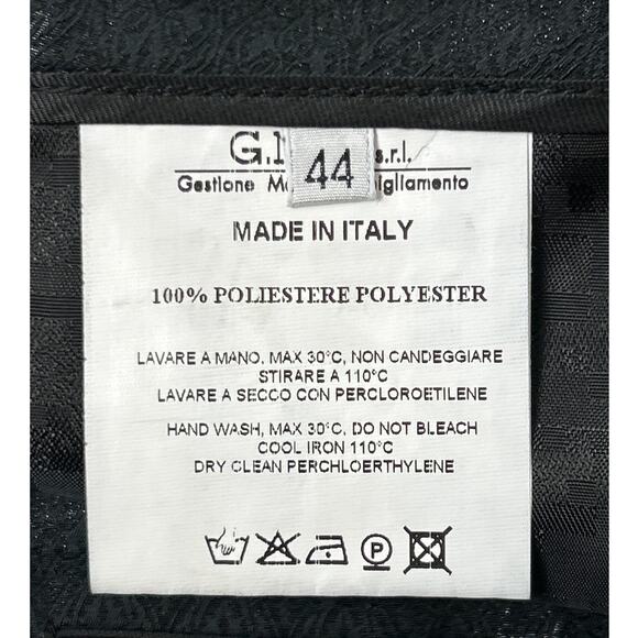 Messagerie Patrizio Piscaglia Women’s 12 Black Jacquard Straight Dress Pants New - Picture 5 of 6